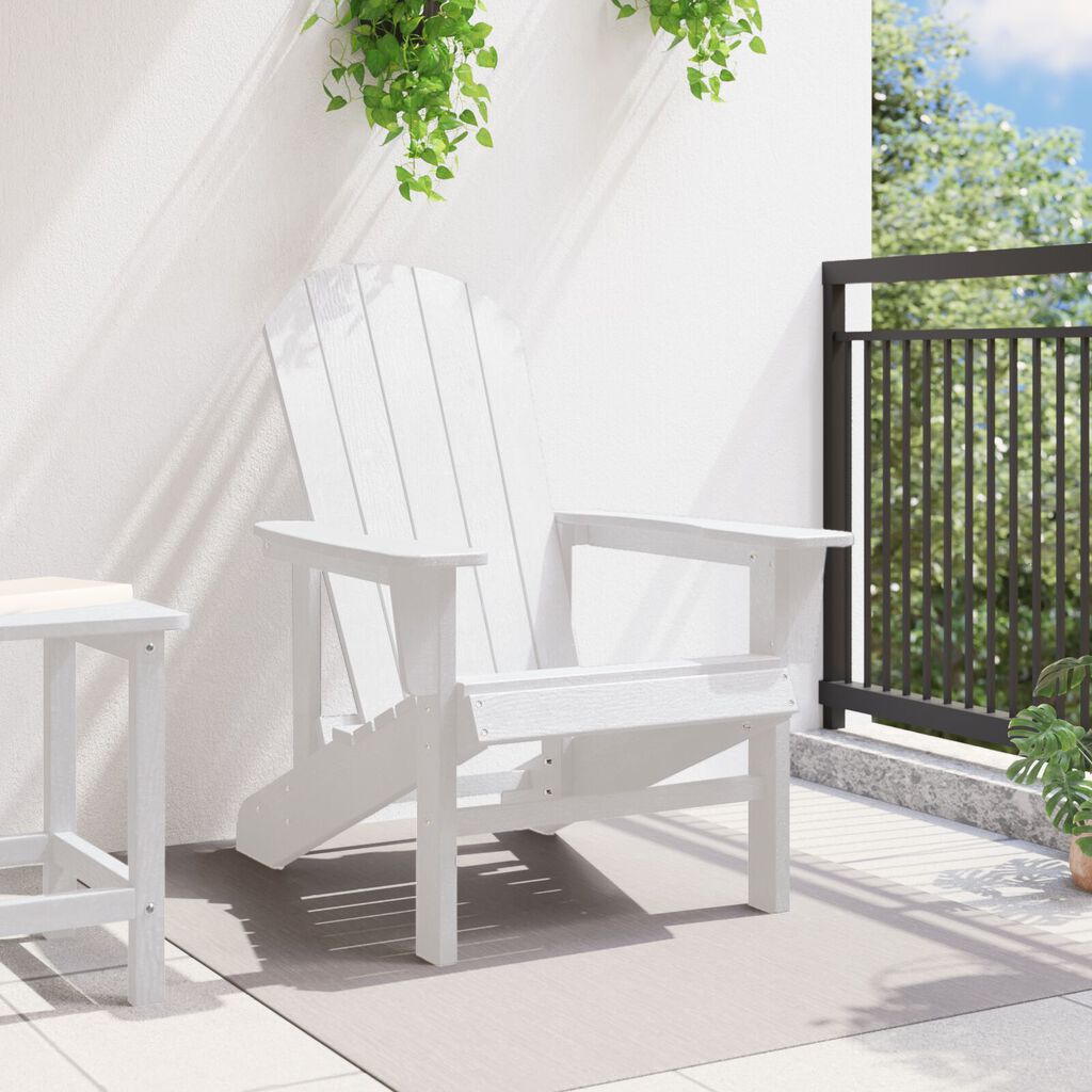 vidaXL Adirondack Καρέκλα Λευκή 74x82x91 εκ HDPE