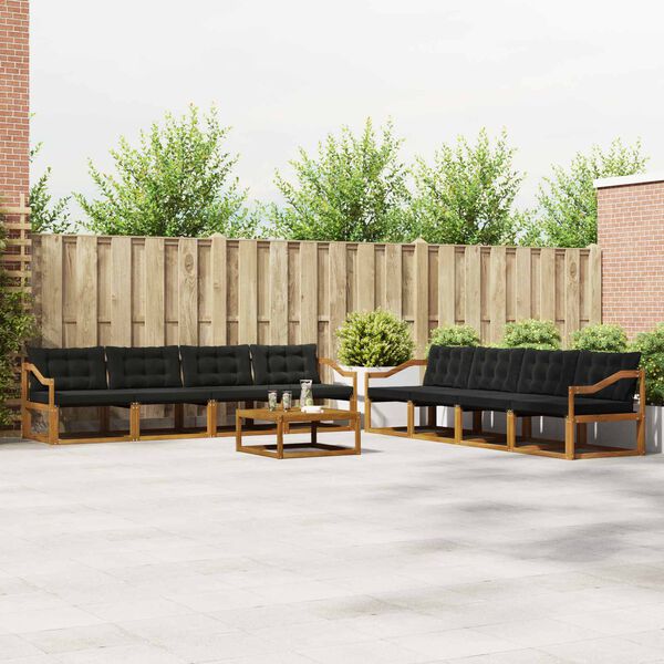 vidaXL &Sigma;&epsilon;&iota;&rho;ά &Kappa;&alpha;&nu;&alpha;&pi;έ &Epsilon;&xi;&omega;&tau;&epsilon;&rho;&iota;&kappa;&omicron;ύ &mu;&epsilon; &mu;&alpha;&xi;&iota;&lambda;ά&rho;&iota; 9 pcs &Phi;&upsilon;&sigma;&iota;&kappa;ό &kappa;&alpha;&iota; &Mu;&alpha;ύ&rho;&omicron;