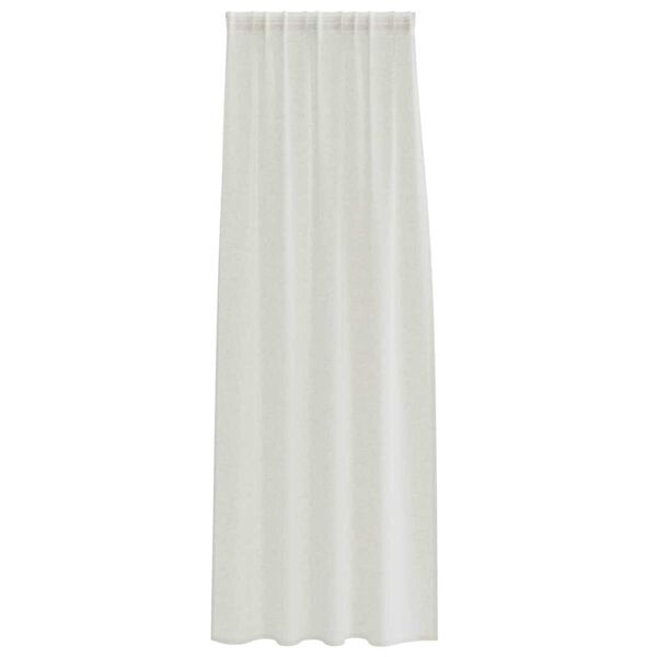 vidaXL Κουρτίνες με κουρτίνες 2 pcs Κρεμ Πολυεστέρας
