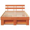 vidaXL Σκελετός Κρεβατιού Καφέ 135 x 190 cm Μασίφ ξύλο πεύκου
