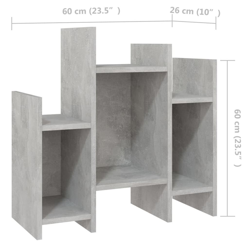 vidaXL Βοηθητικό Ντουλάπι Γκρι Σκυροδέματος 60x26x60 εκ. Επεξ. Ξύλο