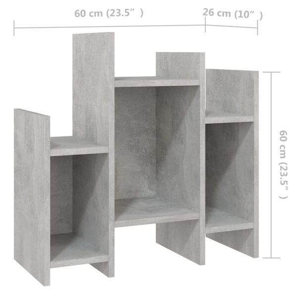 vidaXL Βοηθητικό Ντουλάπι Γκρι Σκυροδέματος 60x26x60 εκ. Επεξ. Ξύλο