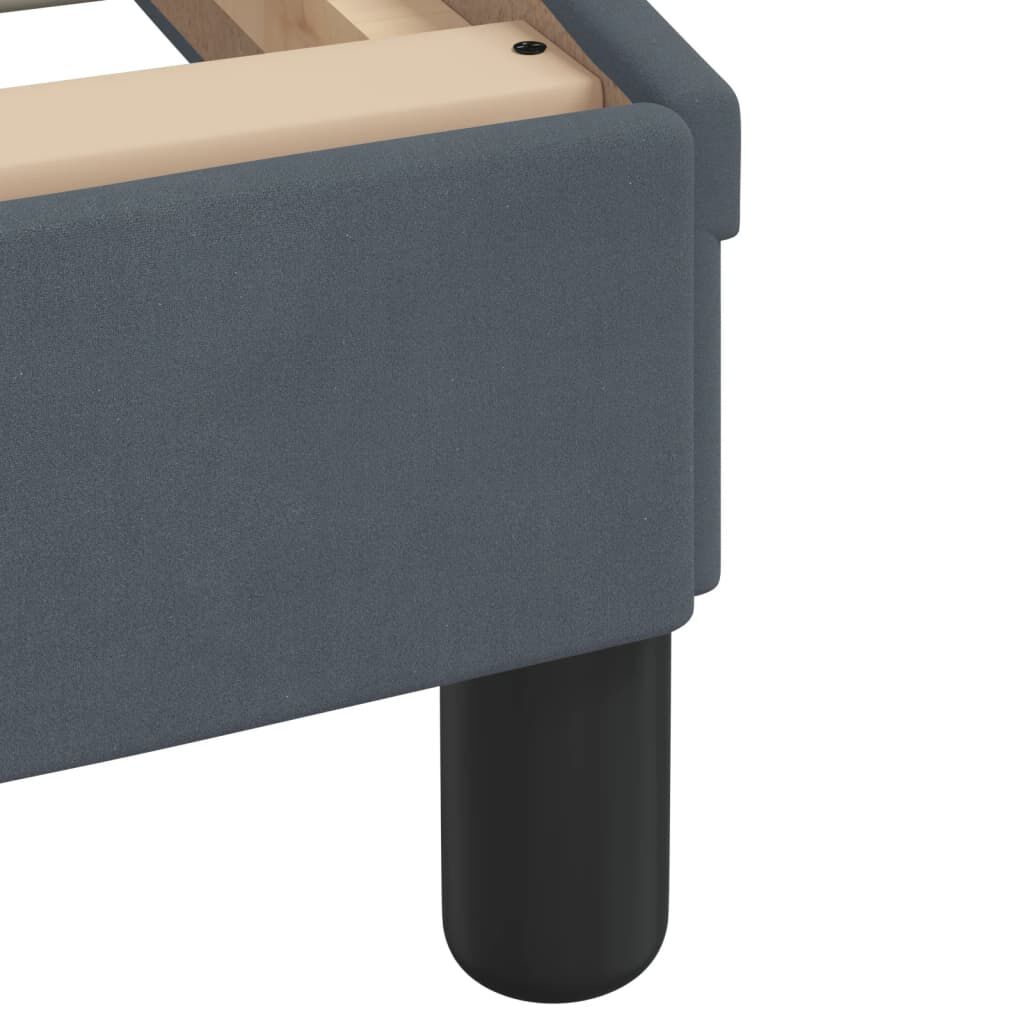 vidaXL Κρεβάτι με Στρώμα Σκούρο Γκρι 180x200 εκ. Βελούδινο
