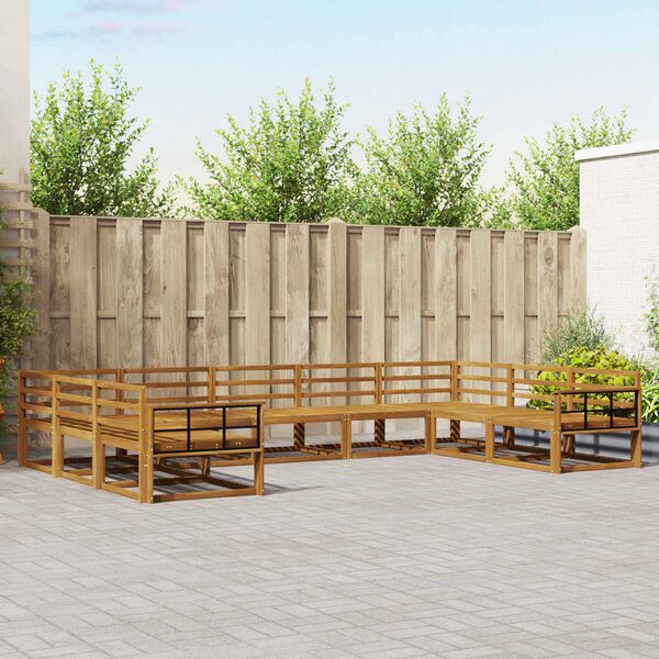 vidaXL &Sigma;&epsilon;&iota;&rho;ά &Kappa;&alpha;&nu;&alpha;&pi;έ &Epsilon;&xi;&omega;&tau;&epsilon;&rho;&iota;&kappa;&omicron;ύ 9 pcs &Phi;&upsilon;&sigma;&iota;&kappa;ό &Sigma;&tau;&epsilon;&rho;&epsilon;ό &Xi;ύ&lambda;&omicron; &Alpha;&kappa;&alpha;&kappa;ί&alpha;&sigmaf;