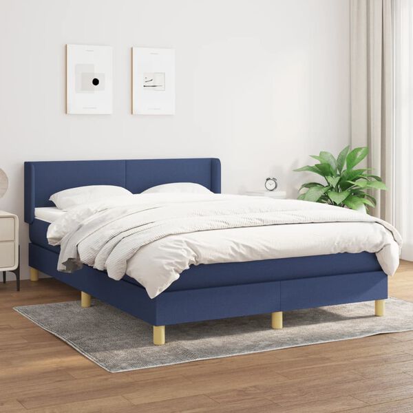 vidaXL &Kappa;&rho;&epsilon;&beta;ά&tau;&iota; Boxspring &mu;&epsilon; &Sigma;&tau;&rho;ώ&mu;&alpha; &Mu;&pi;&lambda;&epsilon; 140x190 &epsilon;&kappa;. &Upsilon;&phi;&alpha;&sigma;&mu;ά&tau;&iota;&nu;&omicron;