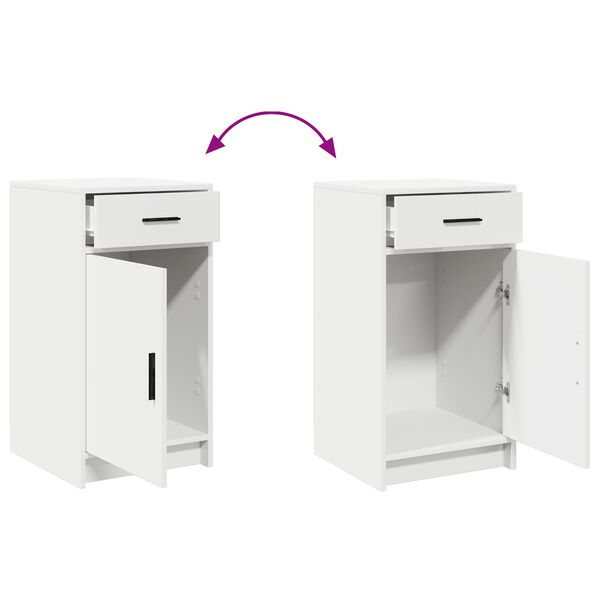 vidaXL Τραπέζι περιποίησης με συρτάρι 2 pcs Λευκό 40 x 41 x 75 εκ