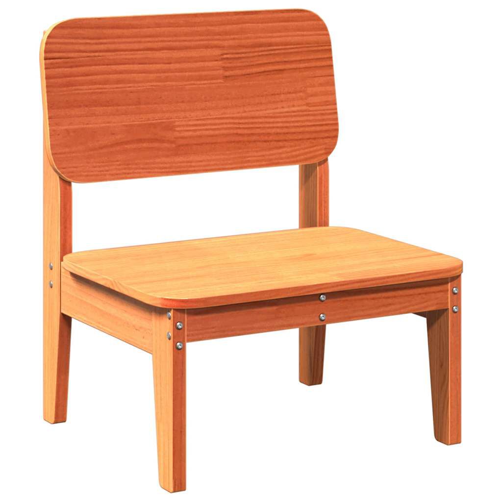 vidaXL Καρέκλα κήπου Wax Brown 60x52,5x72 cm Στερεό ξύλο πεύκου