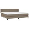 vidaXL &Kappa;&rho;&epsilon;&beta;ά&tau;&iota; Boxspring &mu;&epsilon; &Sigma;&tau;&rho;ώ&mu;&alpha; Taupe 200x200 &epsilon;&kappa;. &Upsilon;&phi;&alpha;&sigma;&mu;ά&tau;&iota;&nu;&omicron;
