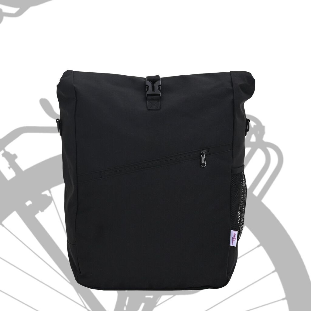 vidaXL Τσάντα Ποδηλάτου για Ρακέτα 25 L Μαύρη 33x16x48 εκ.