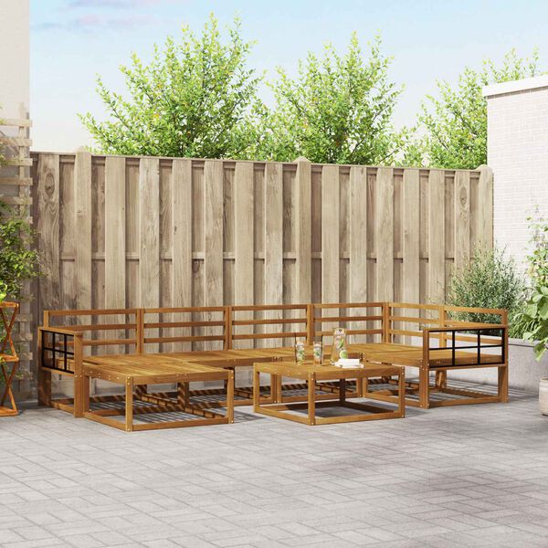 vidaXL &Sigma;&epsilon;&iota;&rho;ά &Kappa;&alpha;&nu;&alpha;&pi;έ &Epsilon;&xi;&omega;&tau;&epsilon;&rho;&iota;&kappa;&omicron;ύ 7 pcs &Phi;&upsilon;&sigma;&iota;&kappa;ό &Sigma;&tau;&epsilon;&rho;&epsilon;ό &Xi;ύ&lambda;&omicron; &Alpha;&kappa;&alpha;&kappa;ί&alpha;&sigmaf;