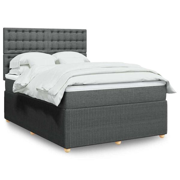 vidaXL &Kappa;&rho;&epsilon;&beta;ά&tau;&iota; Boxspring &mu;&epsilon; &Sigma;&tau;&rho;ώ&mu;&alpha; &Sigma;&kappa;&omicron;ύ&rho;&omicron; &Gamma;&kappa;&rho;&iota; 140x200 &epsilon;&kappa; &Upsilon;&phi;&alpha;&sigma;&mu;ά&tau;&iota;&nu;&omicron;