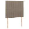 vidaXL &Kappa;&rho;&epsilon;&beta;ά&tau;&iota; Boxspring &mu;&epsilon; &Sigma;&tau;&rho;ώ&mu;&alpha; & LED Taupe 120x190 &epsilon;&kappa;. &Upsilon;&phi;&alpha;&sigma;&mu;ά&tau;&iota;&nu;&omicron;