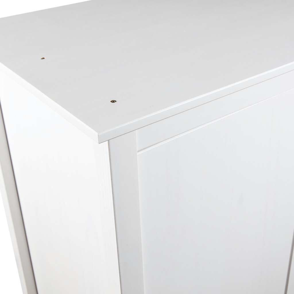 vidaXL Ντουλάπα Hill Δίφυλλη Λευκή 89x50x170 εκ. Μασίφ Ξύλο Πεύκου