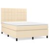 vidaXL &Kappa;&rho;&epsilon;&beta;ά&tau;&iota; Boxspring &mu;&epsilon; &Sigma;&tau;&rho;ώ&mu;&alpha; &Kappa;&rho;&epsilon;&mu; 140x200 &epsilon;&kappa;. &Upsilon;&phi;&alpha;&sigma;&mu;ά&tau;&iota;&nu;&omicron;