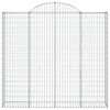 vidaXL Συρματοκιβώτια Τοξωτά 14 τεμ. 200x30x180/200 εκ. Γαλβαν. Ατσάλι