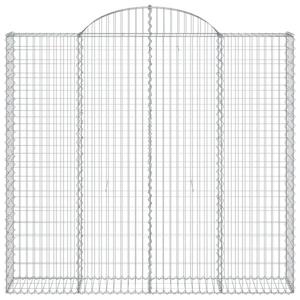 vidaXL Συρματοκιβώτια Τοξωτά 14 τεμ. 200x30x180/200 εκ. Γαλβαν. Ατσάλι