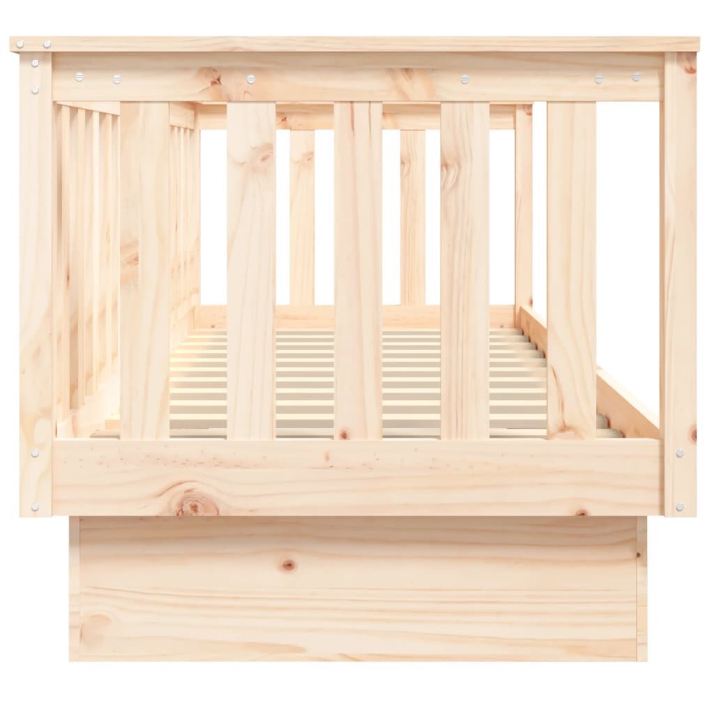 vidaXL Κρεβάτι ημέρας χωρίς στρώμα 75x190 cm Στερεό ξύλο πεύκο