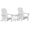 vidaXL Έπιπλα Χαλάρωσης Κήπου 3 pcs Λευκό 38 x 38 x 46cm Πολυαιθυλένιο