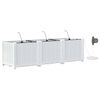 vidaXL &Gamma;&lambda;ά&sigma;&tau;&rho;&alpha; &Kappa;ή&pi;&omicron;&upsilon; 3 pcs &Lambda;&epsilon;&upsilon;&kappa;ό&sigmaf; 120 x 40 x 37,5 cm &Pi;&lambda;&alpha;&sigma;&tau;&iota;&kappa;ό