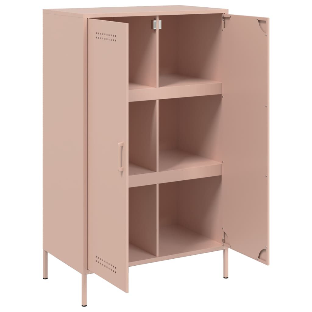 vidaXL Ντουλάπι Ροζ 68x39x113 εκ. από Ατσάλι