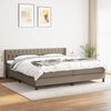 vidaXL &Kappa;&rho;&epsilon;&beta;ά&tau;&iota; Boxspring &mu;&epsilon; &Sigma;&tau;&rho;ώ&mu;&alpha; Taupe 200x200 &epsilon;&kappa;. &Upsilon;&phi;&alpha;&sigma;&mu;ά&tau;&iota;&nu;&omicron;