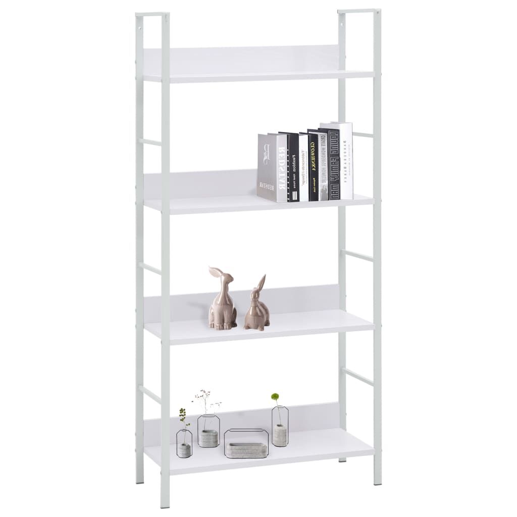 vidaXL Ραφιέρα 4 Επιπέδων Λευκή 60x27,6x124,5 εκ. Επεξεργασμένο Ξύλο
