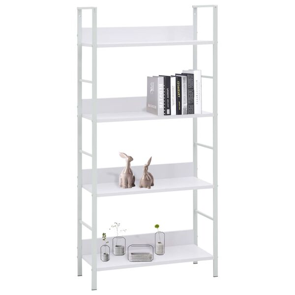 vidaXL Ραφιέρα 4 Επιπέδων Λευκή 60x27,6x124,5 εκ. Επεξεργασμένο Ξύλο