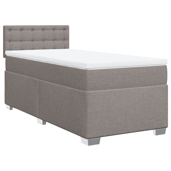 vidaXL &Kappa;&rho;&epsilon;&beta;ά&tau;&iota; Boxspring &mu;&epsilon; &Sigma;&tau;&rho;ώ&mu;&alpha; Taupe 90x190 &epsilon;&kappa;.&Upsilon;&phi;&alpha;&sigma;&mu;ά&tau;&iota;&nu;&omicron;