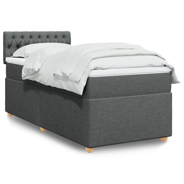 vidaXL &Kappa;&rho;&epsilon;&beta;ά&tau;&iota; Boxspring &mu;&epsilon; &Sigma;&tau;&rho;ώ&mu;&alpha; &Sigma;&kappa;&omicron;ύ&rho;&omicron; &Gamma;&kappa;&rho;&iota; 90x200 &epsilon;&kappa;. &Upsilon;&phi;&alpha;&sigma;&mu;ά&tau;&iota;&nu;&omicron;