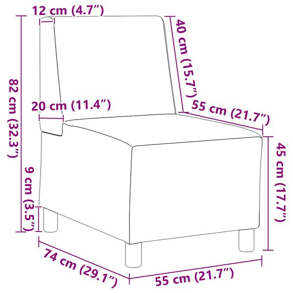 vidaXL Μοναδικός Καναπές χωρίς Χερούλια 2 pcs Σκούρο γκρι