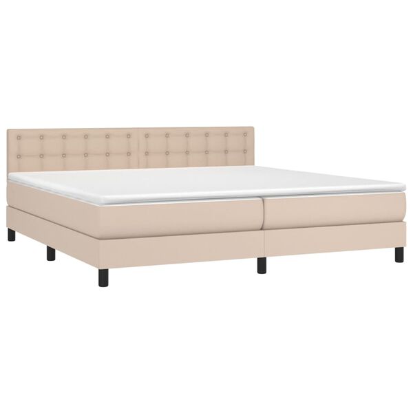 vidaXL &Kappa;&rho;&epsilon;&beta;ά&tau;&iota; Boxspring &Sigma;&tau;&rho;ώ&mu;&alpha;&LED &Kappa;&alpha;&pi;&omicron;&upsilon;&tau;&sigma;ί&nu;&omicron; 200x200 &epsilon;&kappa;. &Sigma;&upsilon;&nu;&theta;. &Delta;έ&rho;&mu;&alpha;