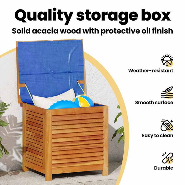 vidaXL Μπαούλο Αποθήκευσης Κήπου 60x50x56 εκ. από Μασίφ Ξύλο Ακακίας