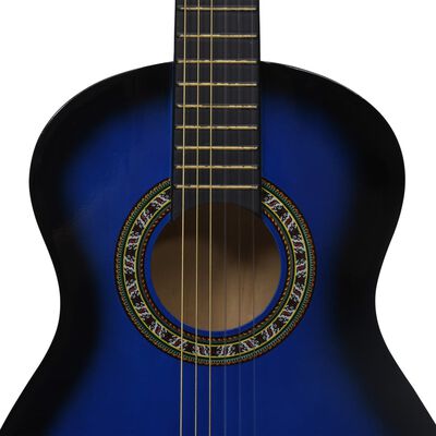 vidaXL Κλασική Κιθάρα για Αρχάριους & Παιδιά Μπλε 1/2 34" με Θήκη