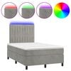 vidaXL &Kappa;&rho;&epsilon;&beta;ά&tau;&iota; Boxspring &mu;&epsilon; &Sigma;&tau;&rho;ώ&mu;&alpha; & LED &Alpha;&nu;.&Gamma;&kappa;&rho;&iota; 120x190&epsilon;&kappa;. &Beta;&epsilon;&lambda;&omicron;ύ&delta;&iota;&nu;&omicron;
