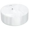 vidaXL Νιπτήρας Στρογγυλός Λευκός 40 x 14,5 εκ. Κεραμικός