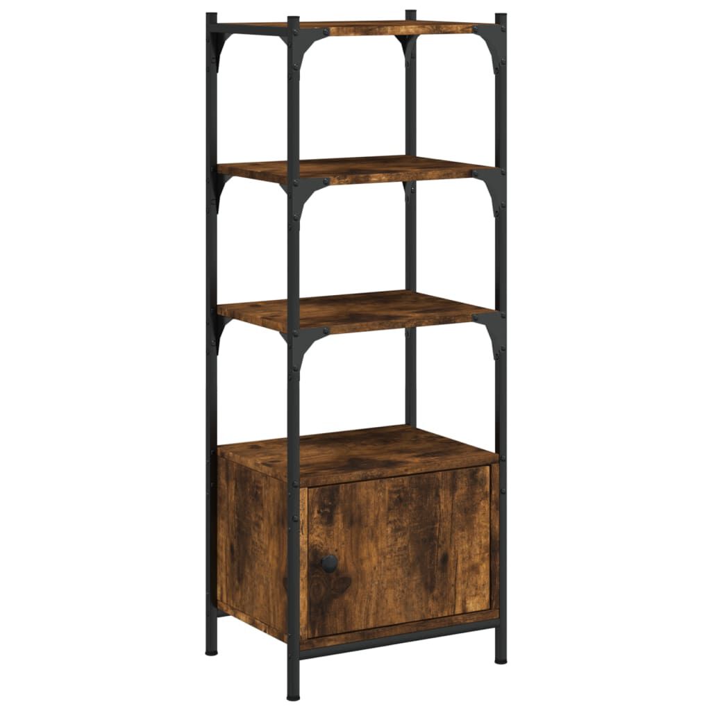 vidaXL Βιβλιοθήκη 3 Επιπέδων Καπν. Δρυς 41x30x109,5 εκ. Επεξεργ. Ξύλο