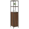 vidaXL Ντουλάπι μπάνιου με ράφια καφέ δρυς 36x35x165 εκ.