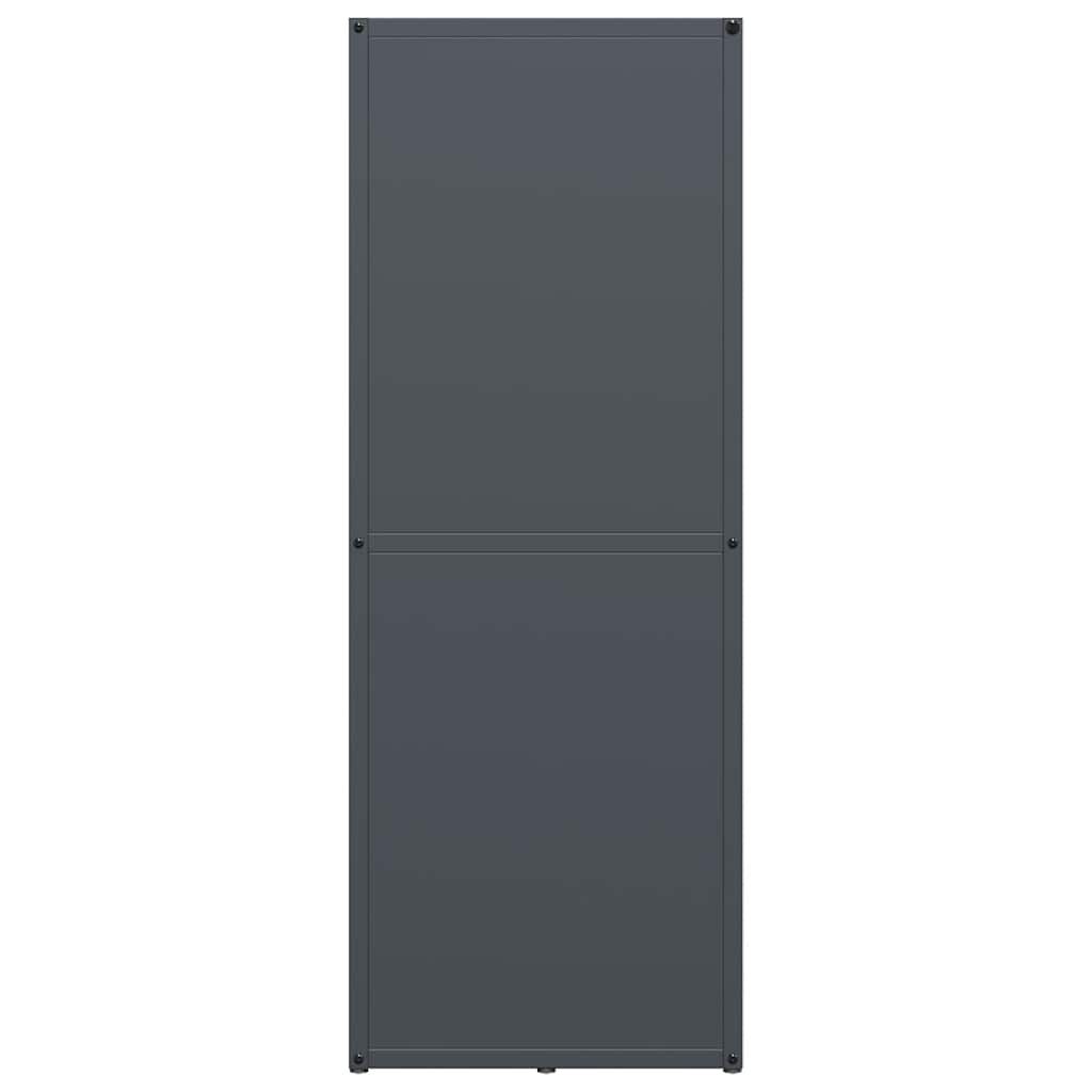vidaXL Ράφι Καυσόξυλων Ανθρακί 40x30x80 εκ. Χάλυβας ψυχρής έλασης