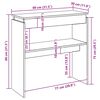 vidaXL Τραπεζάκι Κονσόλα Γκρι Σκυρ. 80 x 30 x 80 εκ. από Επεξ. Ξύλο