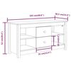 vidaXL Έπιπλο Τηλεόρασης 103 x 36,5 x 52 εκ. από Μασίφ Ξύλο Πεύκου