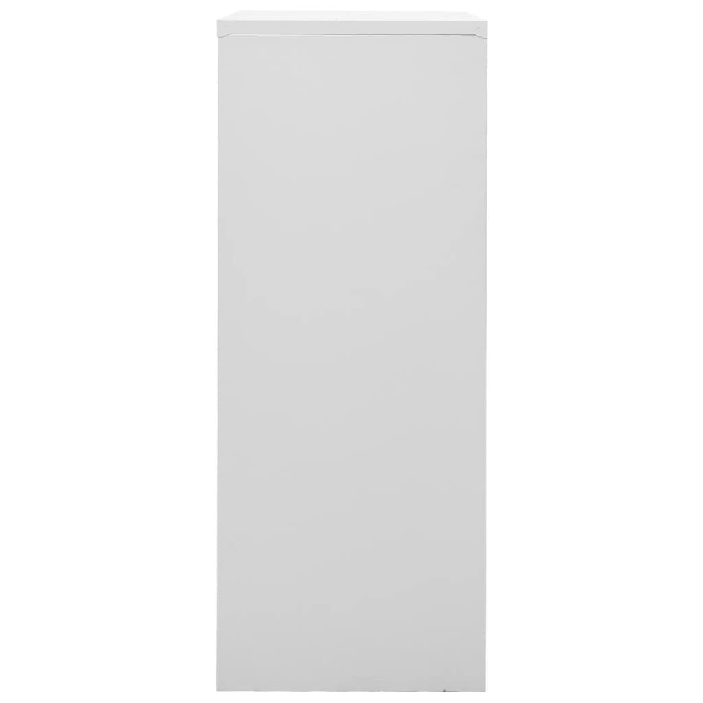 vidaXL Ντουλάπα Γραφείου Ανοιχτό Γκρι 90 x 40 x 102 εκ. Ατσάλινη