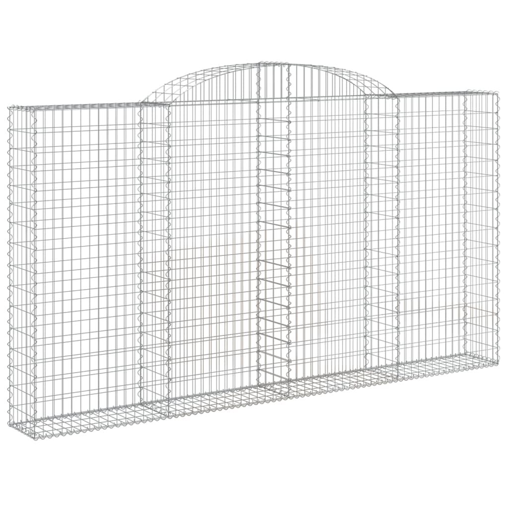 vidaXL Συρματοκιβώτια Τοξωτά 9 τεμ. 300x30x160/180 εκ. Γαλβαν. Ατσάλι