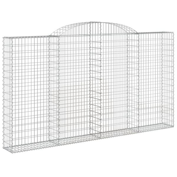 vidaXL Συρματοκιβώτια Τοξωτά 9 τεμ. 300x30x160/180 εκ. Γαλβαν. Ατσάλι