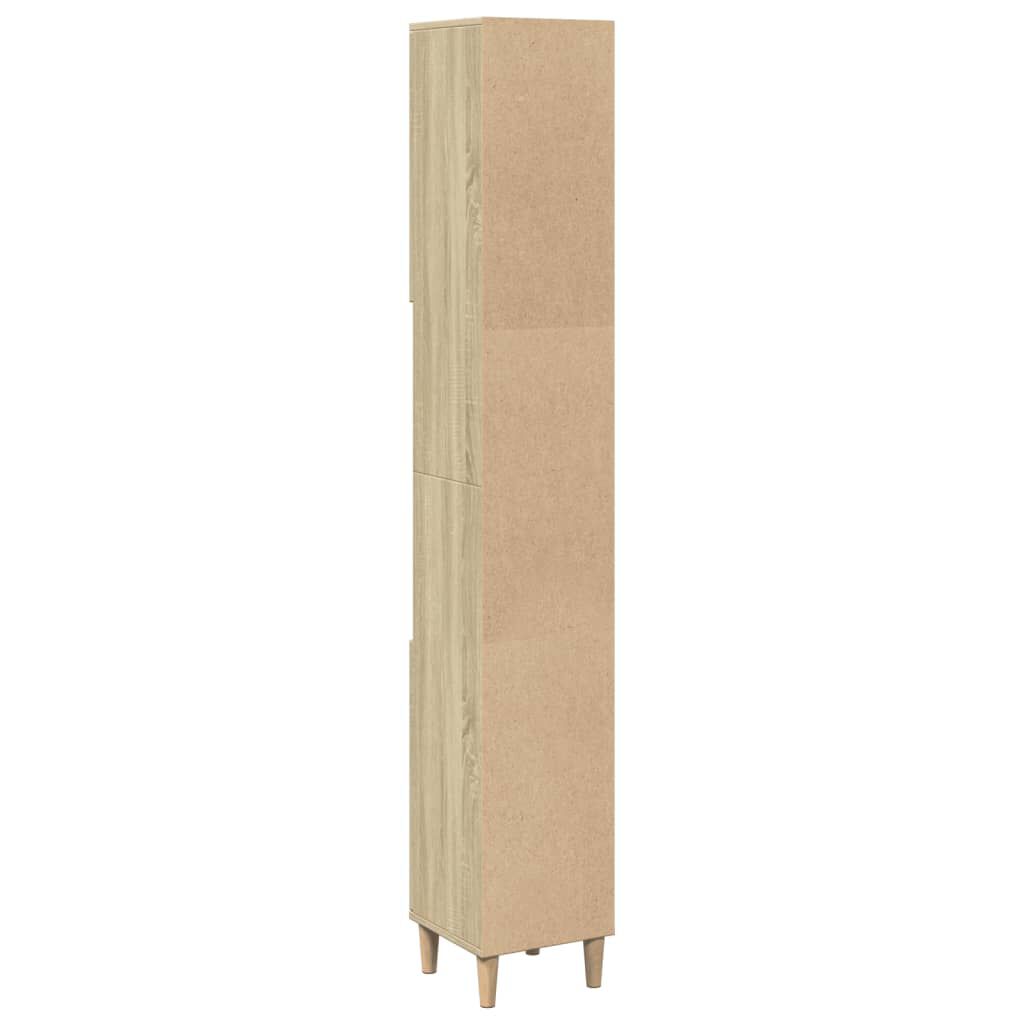 vidaXL Ντουλάπι Μπάνιου Sonoma Δρυς 30x30x190 εκ. Επεξεργασμένο Ξύλο
