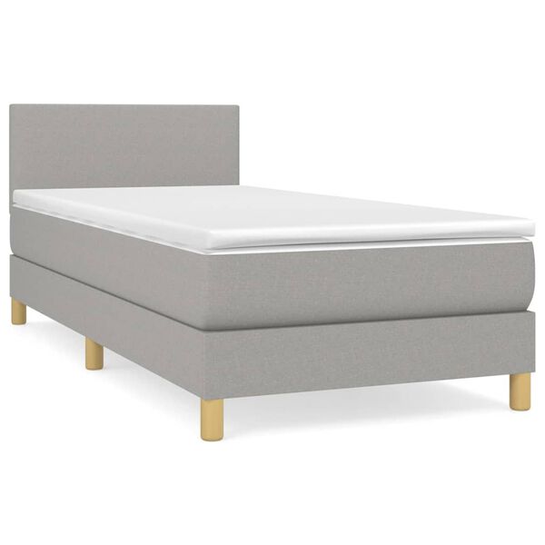vidaXL &Kappa;&rho;&epsilon;&beta;ά&tau;&iota; Boxspring &mu;&epsilon; &Sigma;&tau;&rho;ώ&mu;&alpha; &Alpha;&nu;&omicron;&iota;&chi;&tau;ό &Gamma;&kappa;&rho;&iota; 90x190 &epsilon;&kappa;. &Upsilon;&phi;&alpha;&sigma;&mu;ά&tau;&iota;&nu;&omicron;