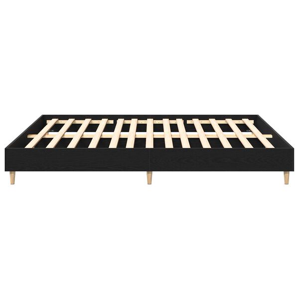 vidaXL Κρεβάτι Μαύρη Δρυς 180x200 εκ. Σύνθετο Ξύλο