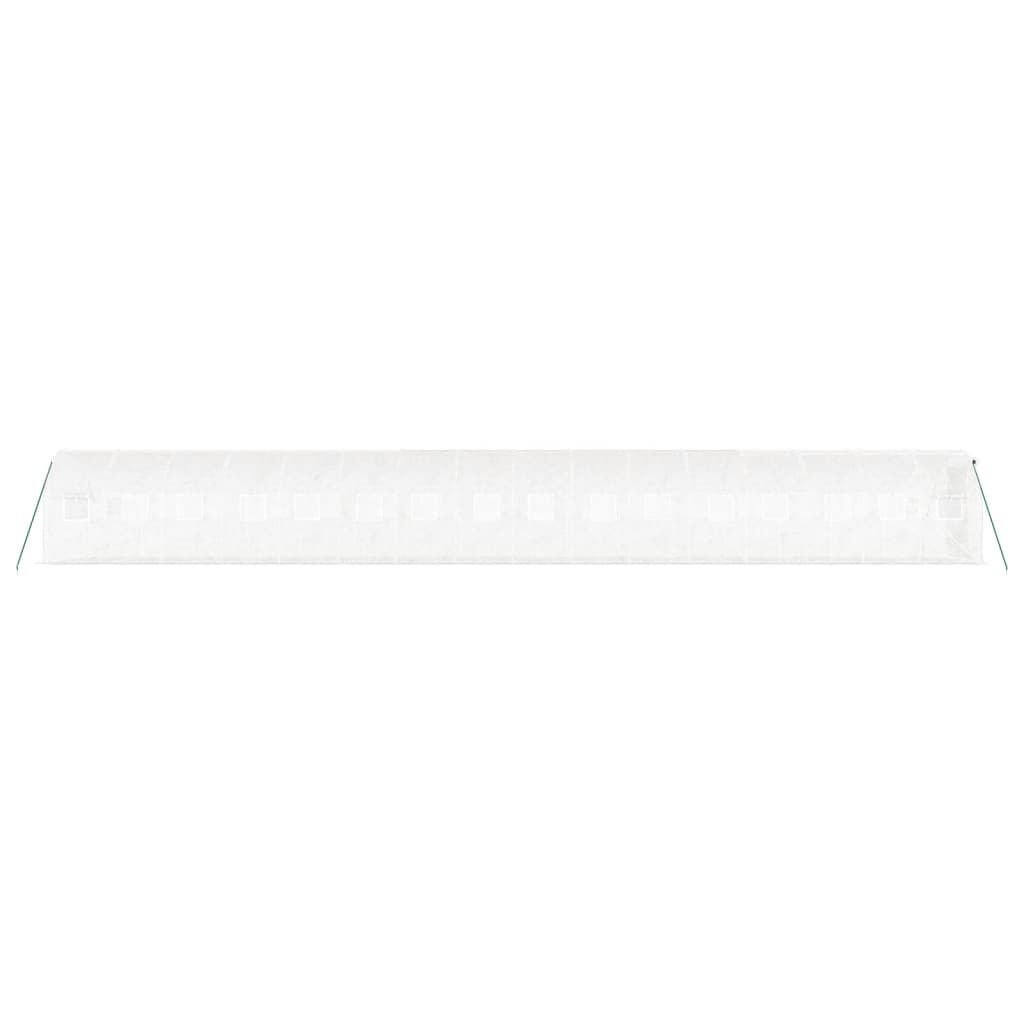 vidaXL Θερμοκήπιο με Ατσάλινο Πλαίσιο Λευκό 32 μ² 16 x 2 x 2 μ.