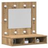vidaXL Ντουλάπα Καθρέφτη με ράφι artisan δρυς 62 x 31.5 x 62 εκ.