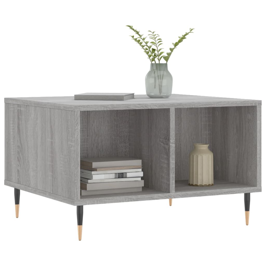 vidaXL Τραπεζάκι Σαλονιού Γκρι Sonoma 60x50x36,5εκ. Επεξεργασμένο Ξύλο