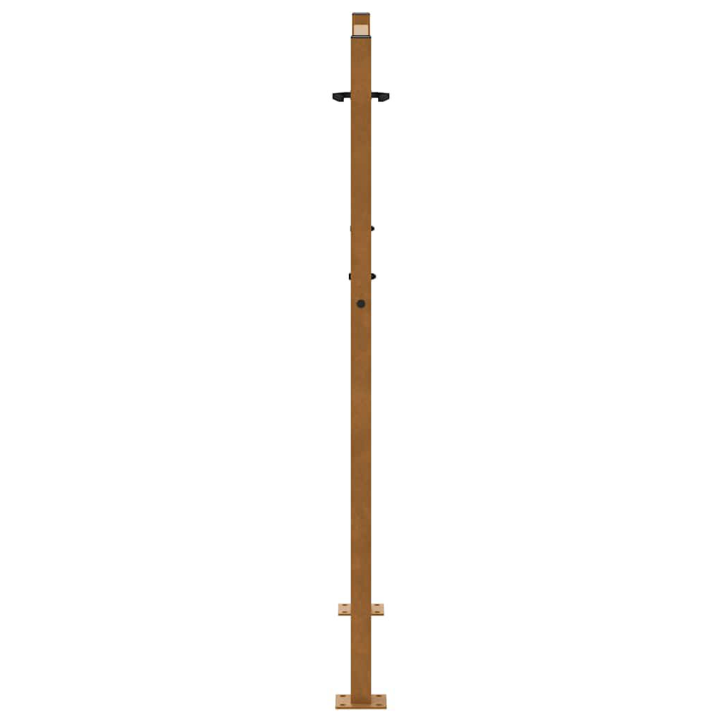 vidaXL Πύλη κήπου 105x130 cm Σταυρός σχεδιασμού από διαβρωμένο χάλυβα